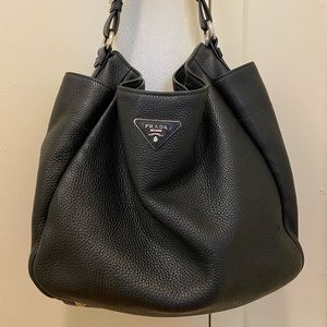 Prada Vitello Daino Side Pocket Hobo